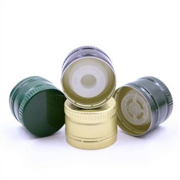 31.5x24mm Aluminum Plastic Olive Oil Glass Bottle Caps With Pourers