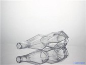 750ml Diamond Glass Bottle